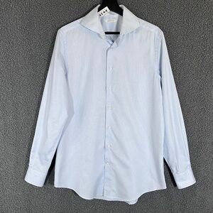 Suitsupply Egyptian Cotton Slim Button Up Dress Shirt - Men's Size 40 - Blue